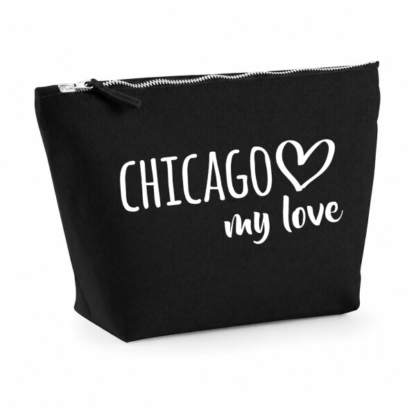 Kulturbeutel Chicago my love 1 Liter Charcoal