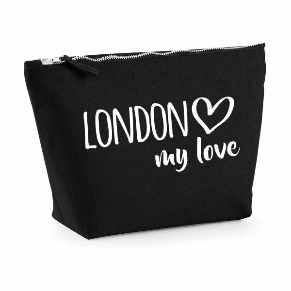 Kulturbeutel London my love 1 Liter Charcoal