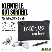 Kulturbeutel London my love 1 Liter Charcoal