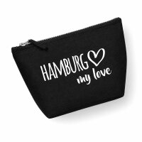 Kulturbeutel Hamburg my love 1 Liter Charcoal