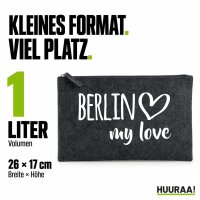 Kulturbeutel Berlin my love 1 Liter Charcoal