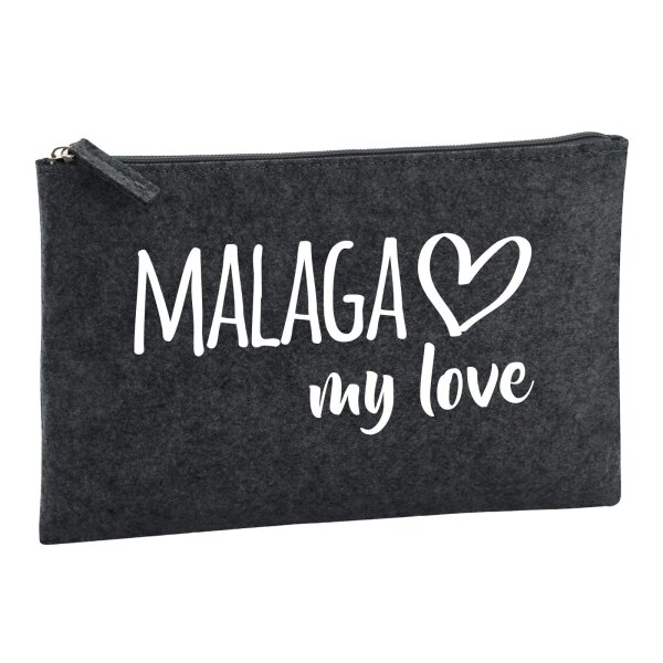 Kulturbeutel Malaga my love 1 Liter Charcoal