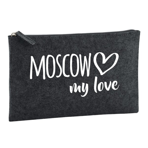 Kulturbeutel Moscow my love 1 Liter Charcoal