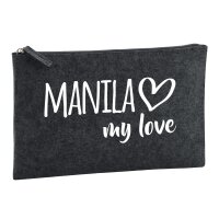 Kulturbeutel Manila my love 1 Liter Charcoal