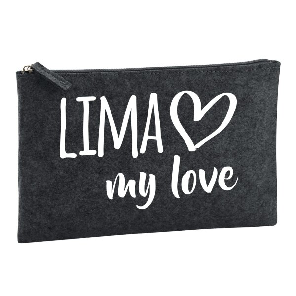 Kulturbeutel Lima my love 1 Liter Charcoal