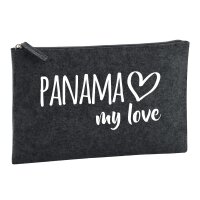 Kulturbeutel Panama my love 1 Liter Charcoal