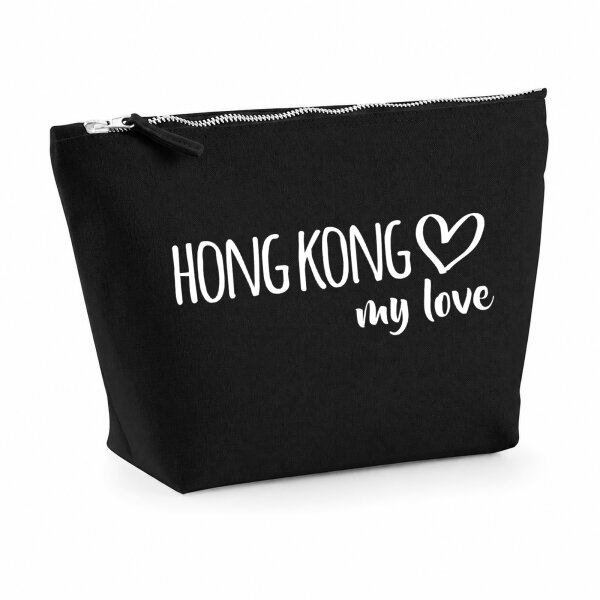 Kulturbeutel Hong Kong my love 1 Liter Charcoal