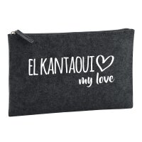 Kulturbeutel El Kantaoui my love 1 Liter Charcoal