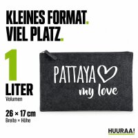 Kulturbeutel Pattaya my love 1 Liter Charcoal