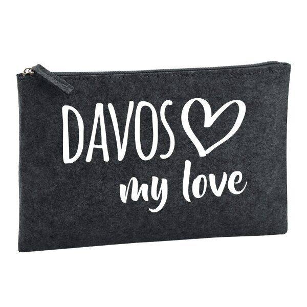 Kulturbeutel Davos my love 1 Liter Charcoal