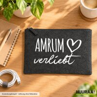Kulturbeutel Amrum verliebt 1 Liter Charcoal