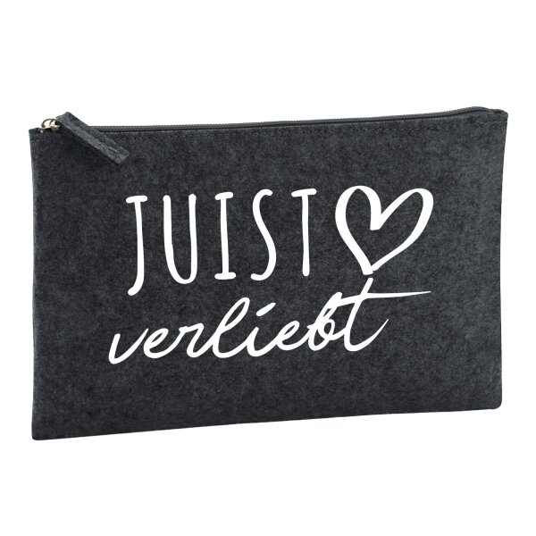 Kulturbeutel Juist verliebt 1 Liter Charcoal
