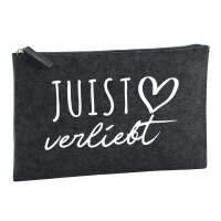 Kulturbeutel Juist verliebt 1 Liter Charcoal