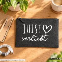 Kulturbeutel Juist verliebt 1 Liter Charcoal