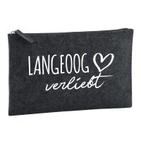 Kulturbeutel Langeoog verliebt 1 Liter Charcoal