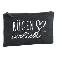 Kulturbeutel R&uuml;gen verliebt 1 Liter Charcoal