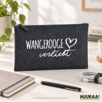 Kulturbeutel Wangerooge verliebt 1 Liter Charcoal