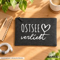 Kulturbeutel Ostsee verliebt 1 Liter Charcoal