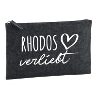 Kulturbeutel Rhodos verliebt 1 Liter Charcoal