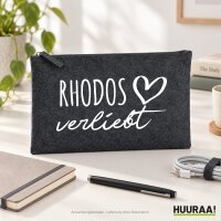 Kulturbeutel Rhodos verliebt 1 Liter Charcoal