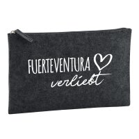 Kulturbeutel Fuerteventura verliebt 1 Liter Charcoal