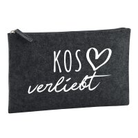 Kulturbeutel Kos verliebt 1 Liter Charcoal