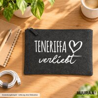 Kulturbeutel Teneriffa verliebt 1 Liter Charcoal