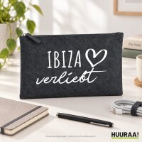 Kulturbeutel Ibiza verliebt 1 Liter Charcoal