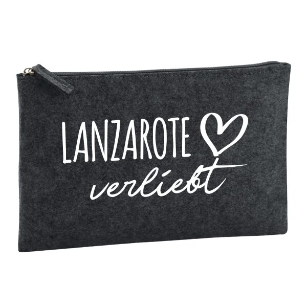 Kulturbeutel Lanzarote verliebt 1 Liter Charcoal
