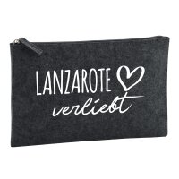 Kulturbeutel Lanzarote verliebt 1 Liter Charcoal