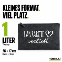 Kulturbeutel Lanzarote verliebt 1 Liter Charcoal