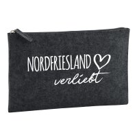 Kulturbeutel Nordfriesland verliebt 1 Liter Charcoal