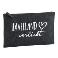 Kulturbeutel Havelland verliebt 1 Liter Charcoal