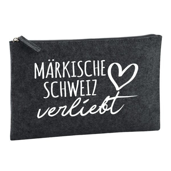 Kulturbeutel Märkische Schweiz verliebt 1 Liter Charcoal