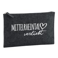 Kulturbeutel Mittelrheintal verliebt 1 Liter Charcoal