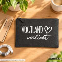 Kulturbeutel Vogtland verliebt 1 Liter Charcoal