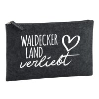 Kulturbeutel Waldecker Land verliebt 1 Liter Charcoal