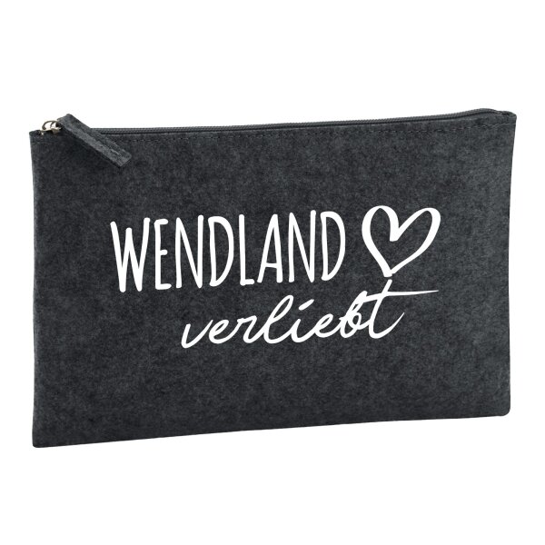 Kulturbeutel Wendland verliebt 1 Liter Charcoal