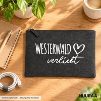 Kulturbeutel Westerwald verliebt 1 Liter Charcoal