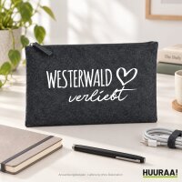 Kulturbeutel Westerwald verliebt 1 Liter Charcoal