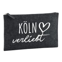 Kulturbeutel K&ouml;ln verliebt 1 Liter Charcoal