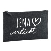 Kulturbeutel Jena verliebt 1 Liter Charcoal