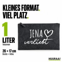 Kulturbeutel Jena verliebt 1 Liter Charcoal