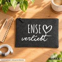 Kulturbeutel Ense verliebt 1 Liter Charcoal