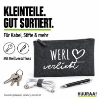Kulturbeutel Werl verliebt 1 Liter Charcoal