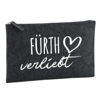 Kulturbeutel F&uuml;rth verliebt 1 Liter Charcoal