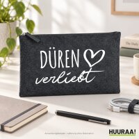 Kulturbeutel Düren verliebt 1 Liter Charcoal