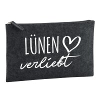 Kulturbeutel L&uuml;nen verliebt 1 Liter Charcoal