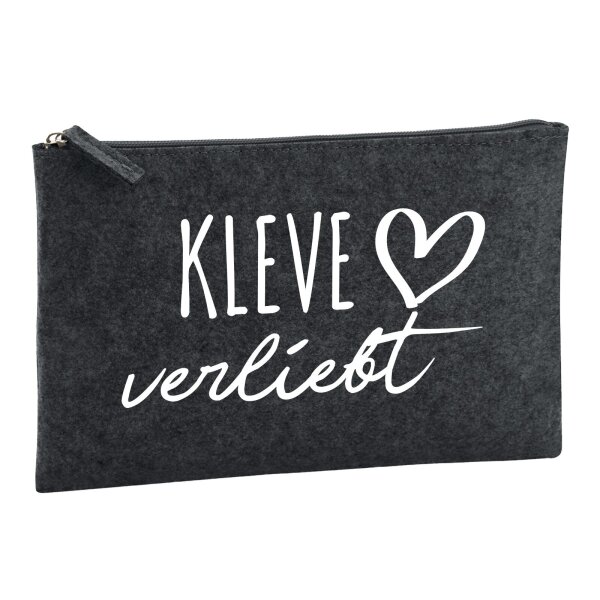 Kulturbeutel Kleve verliebt 1 Liter Charcoal
