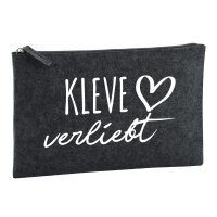 Kulturbeutel Kleve verliebt 1 Liter Charcoal